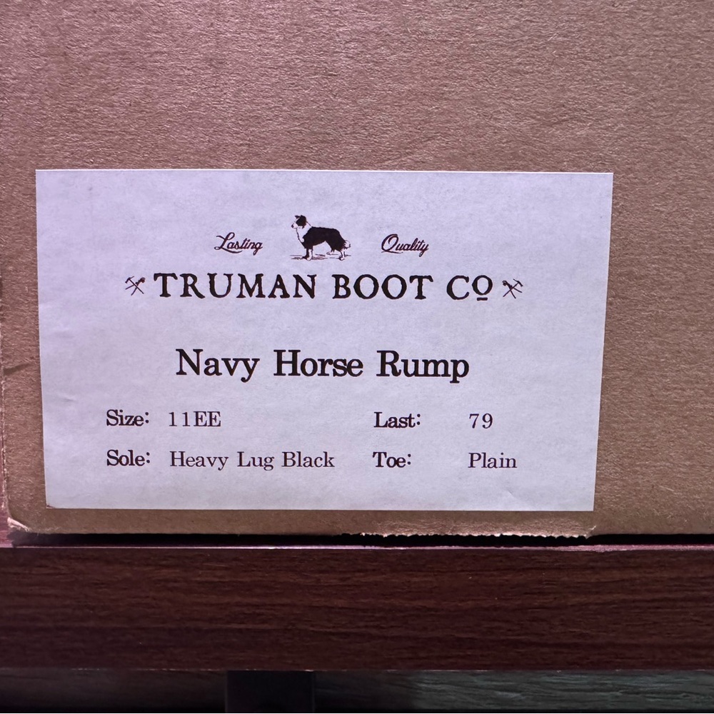 Truman Plain Toe 79 Last in Navy Horserump - Picture 15 of 15